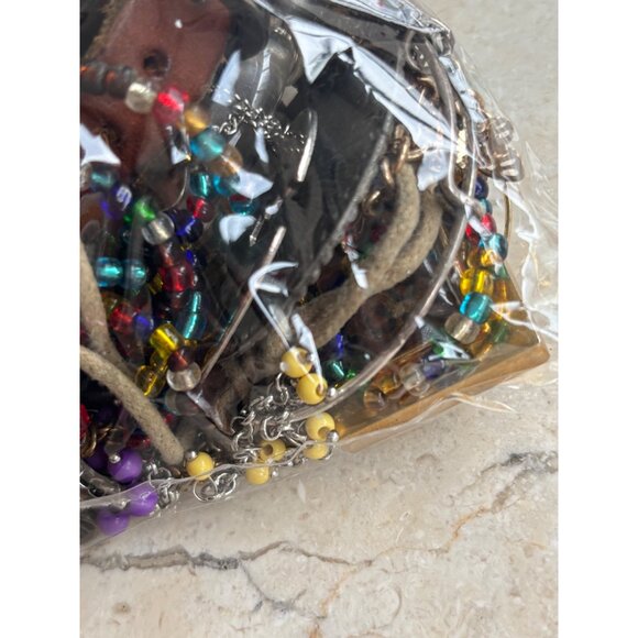 Mixed Jewelry Lot For Art & Craft Beads & Chains 3 Lbs 8 Oz Assorted Colors & Ma - Picture 5 of 13